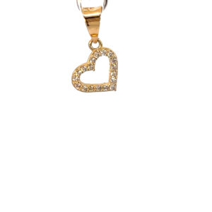 Dije de oro 10k Corazón con piedras