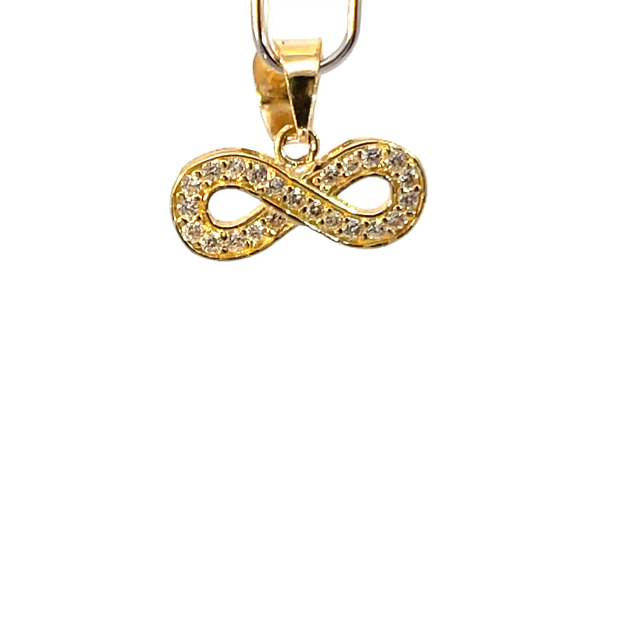 Dije de oro 10k Infinito con piedras