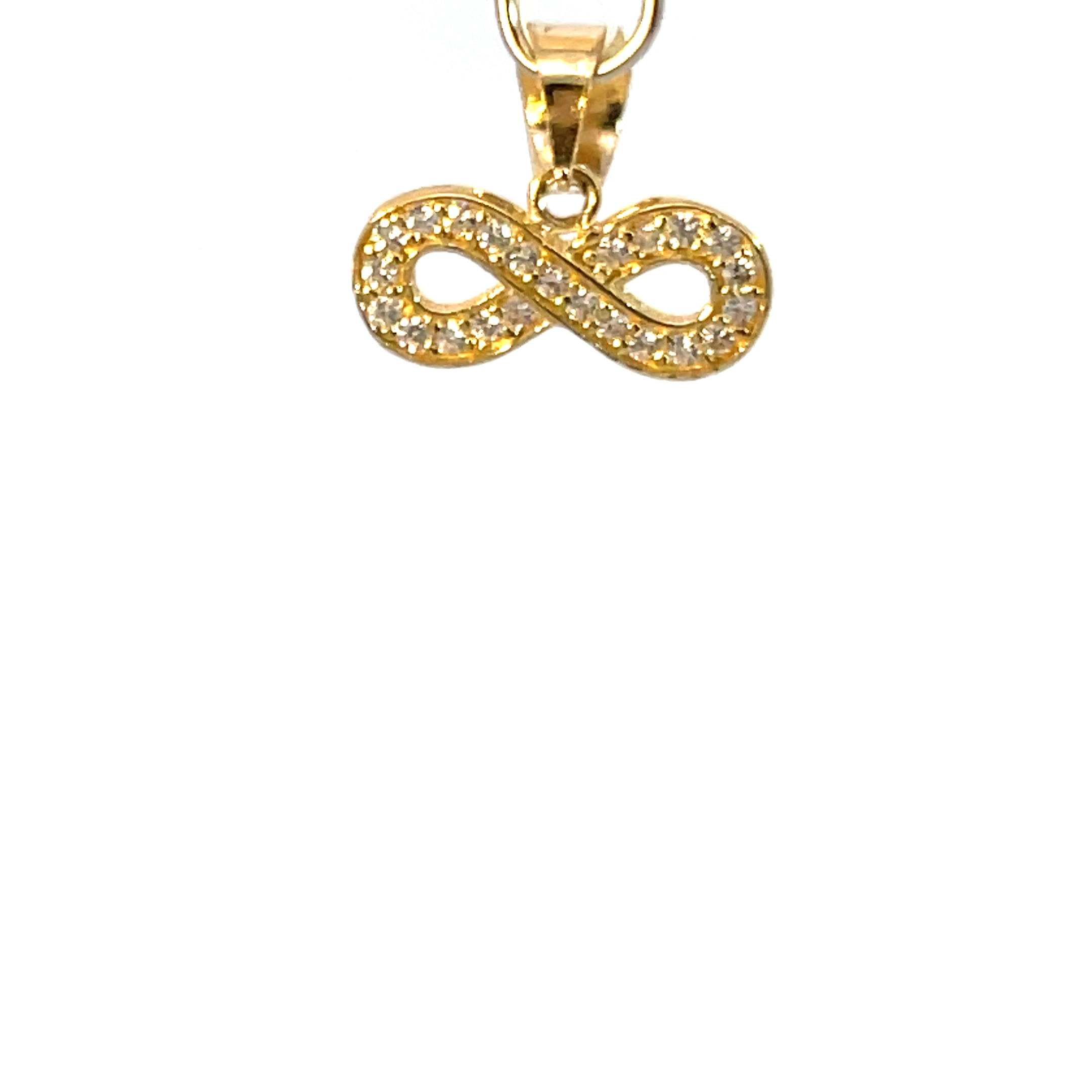 Dije de oro 10k Infinito con piedras - Imagen 3