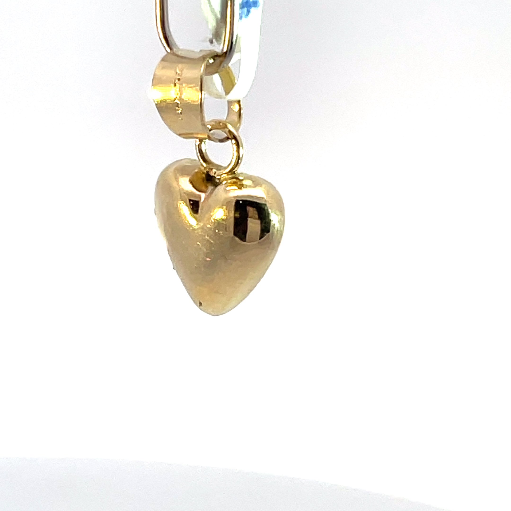 Dije de oro 10k Corazón globo liso - Imagen 2