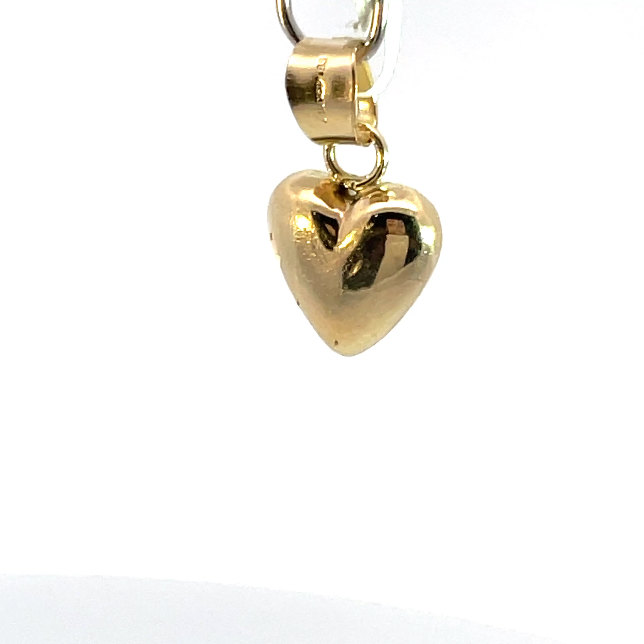 Dije de oro 10k Corazón globo liso - Imagen 3