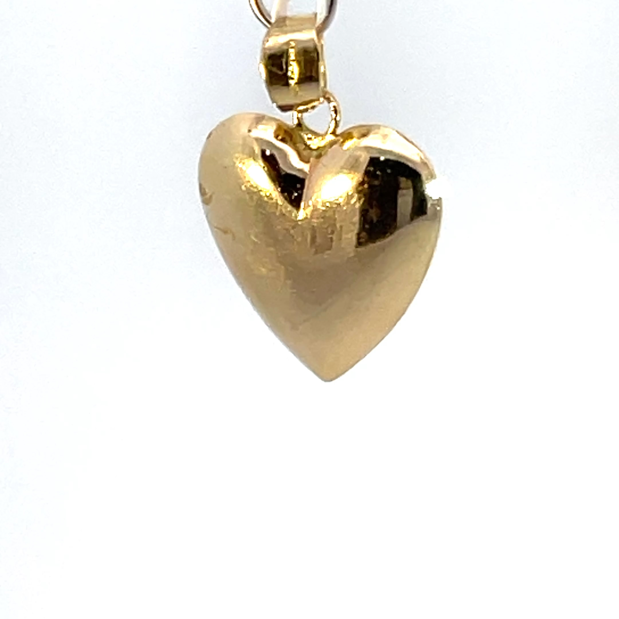 Dije de oro 10k Corazón globo liso - Imagen 3