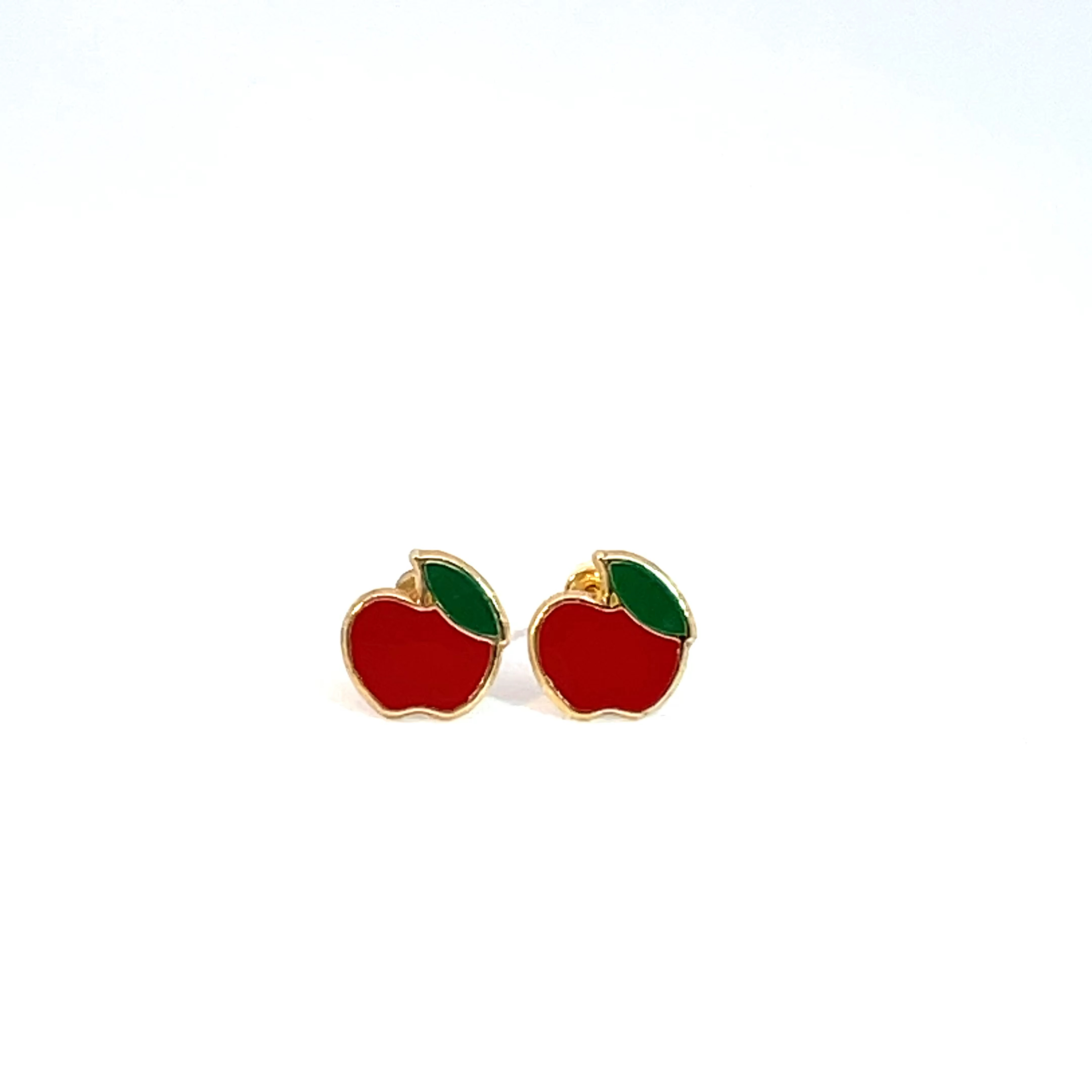 Broquel de oro 10k Manzanita roja 6mm