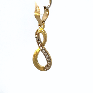 Dije de oro 10k Infinito con piedras