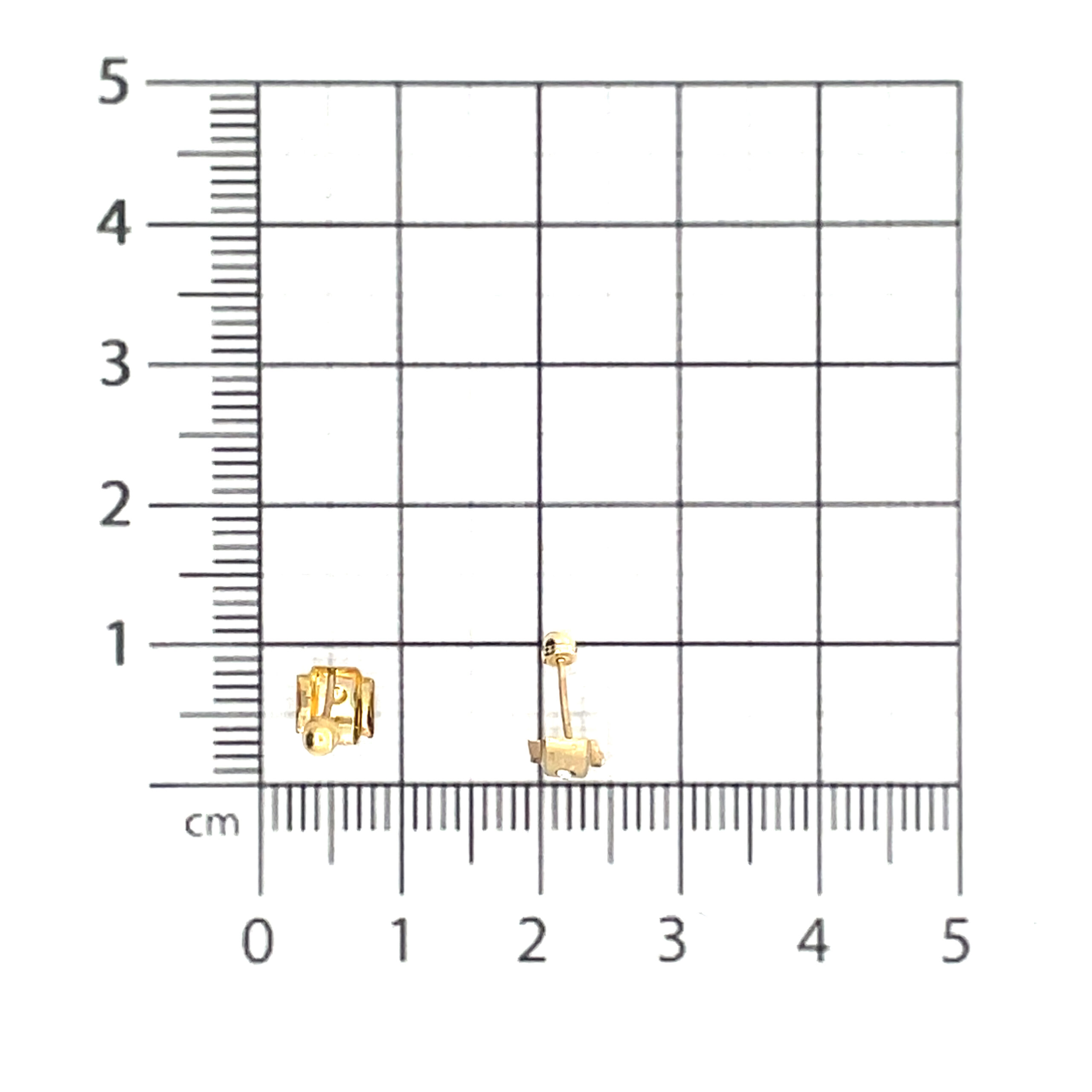 Broquel de oro 10k Tablilla con piedra 5mm - Imagen 4