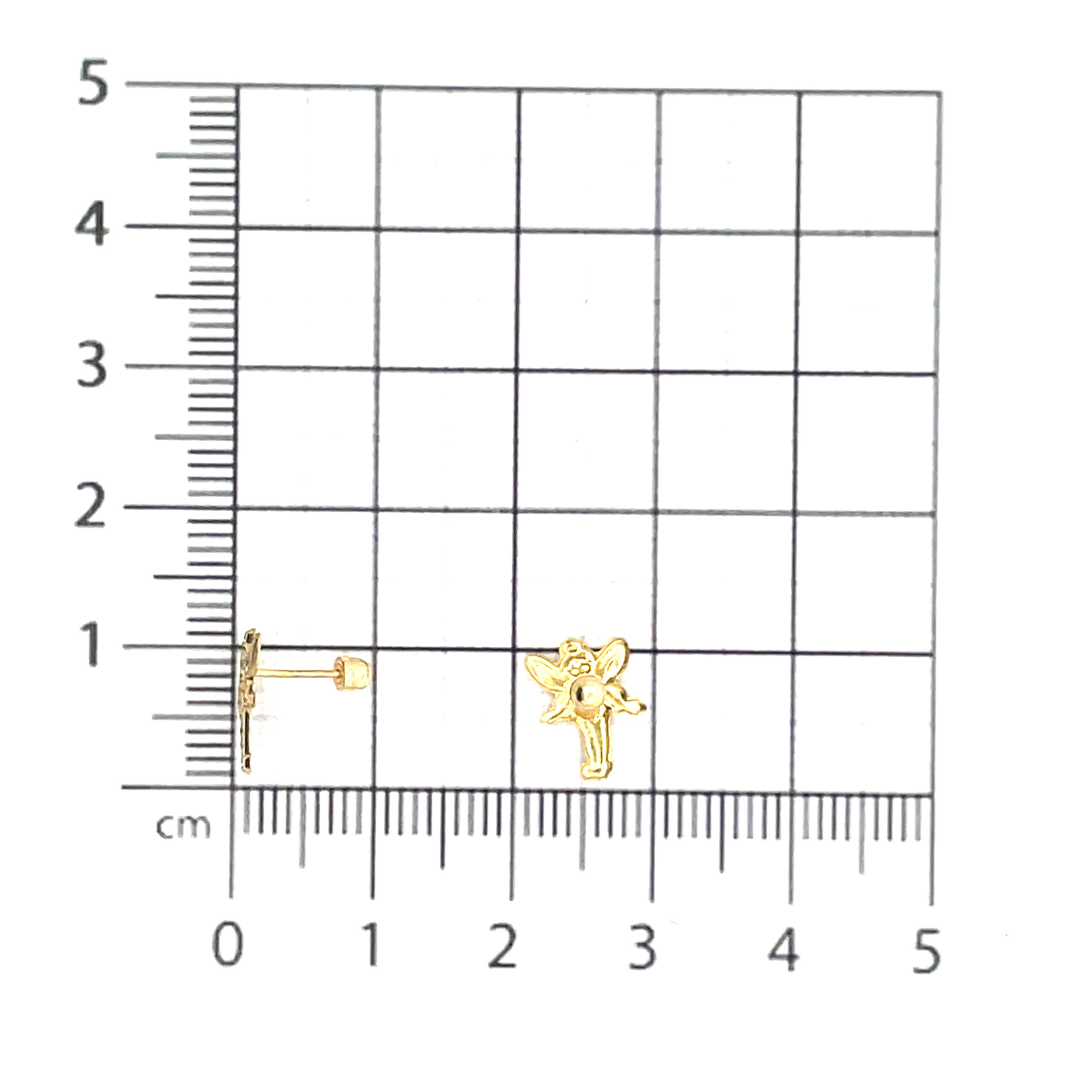 Broquel de oro 10k Hada mágica 9mm - Imagen 4