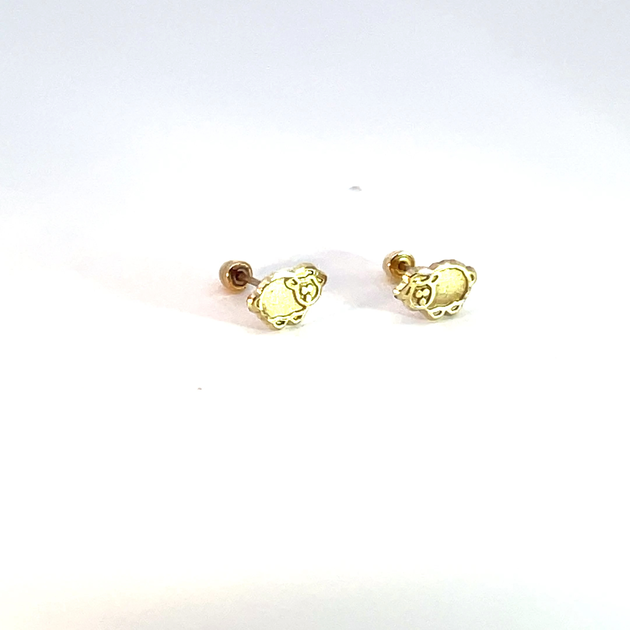 Broquel oro 10k Ovejas 4mm - Imagen 3