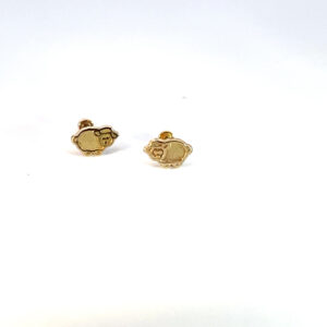 Broquel oro 10k Ovejas 4mm