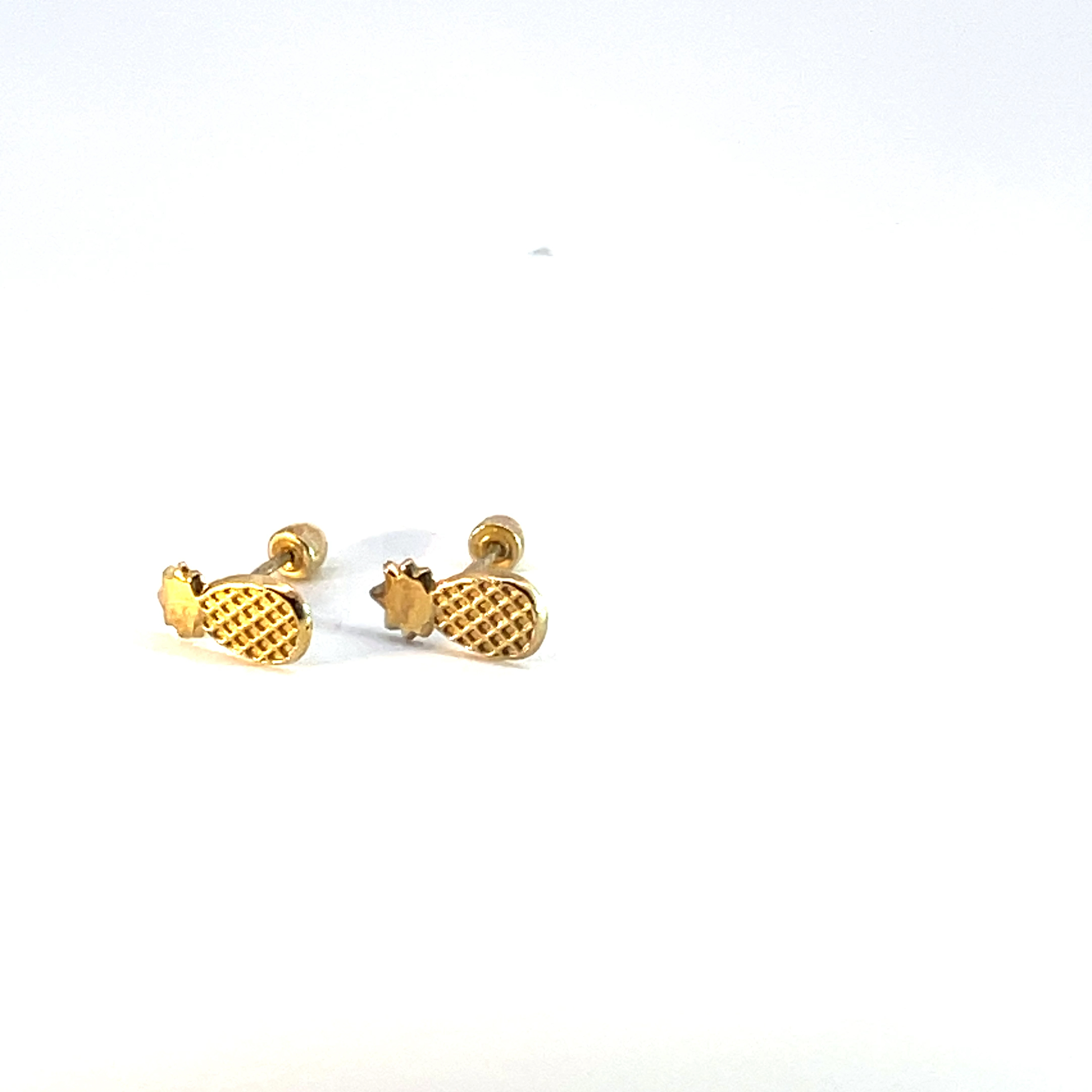 Broquel de oro 10k Piña 6mm - Imagen 3
