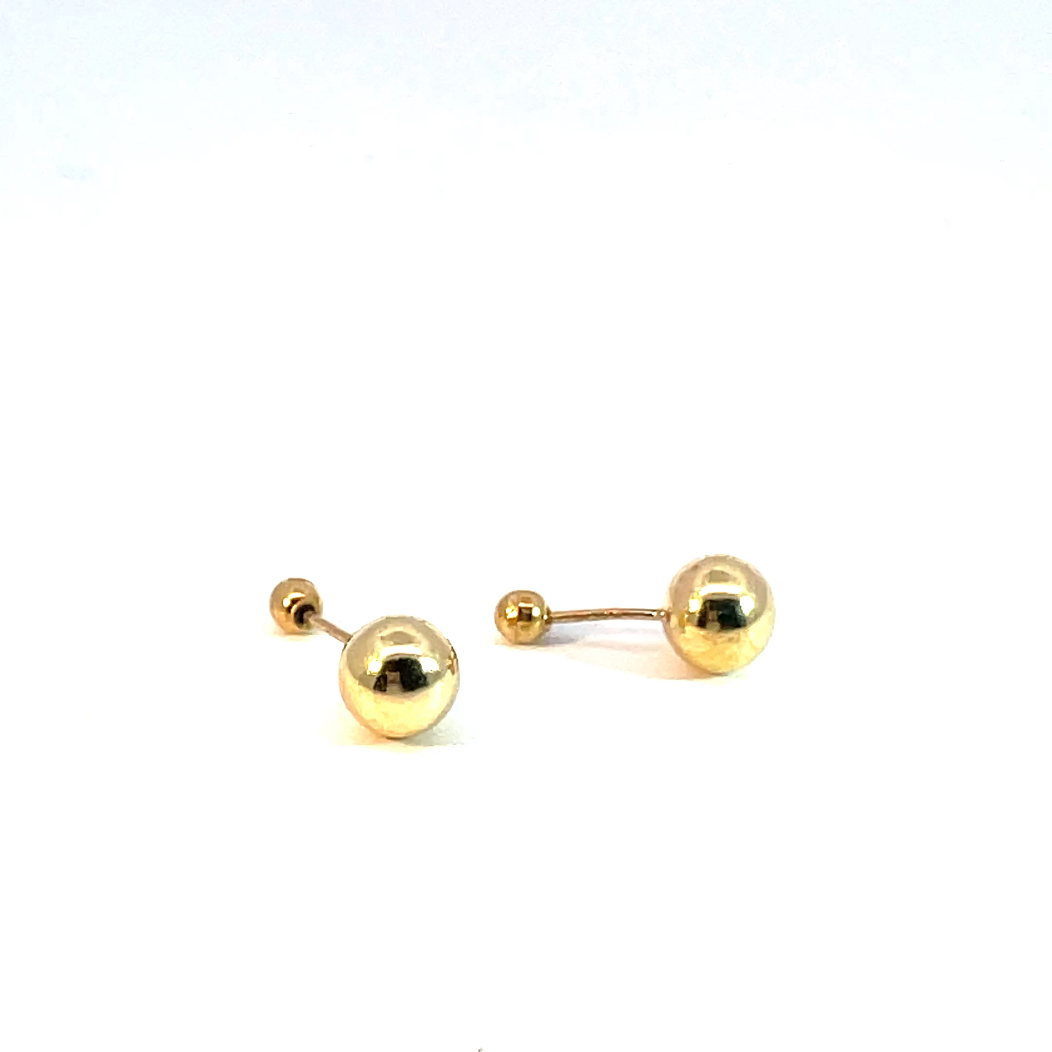 Broquel de oro 10k Esfera bola lisa 5mm