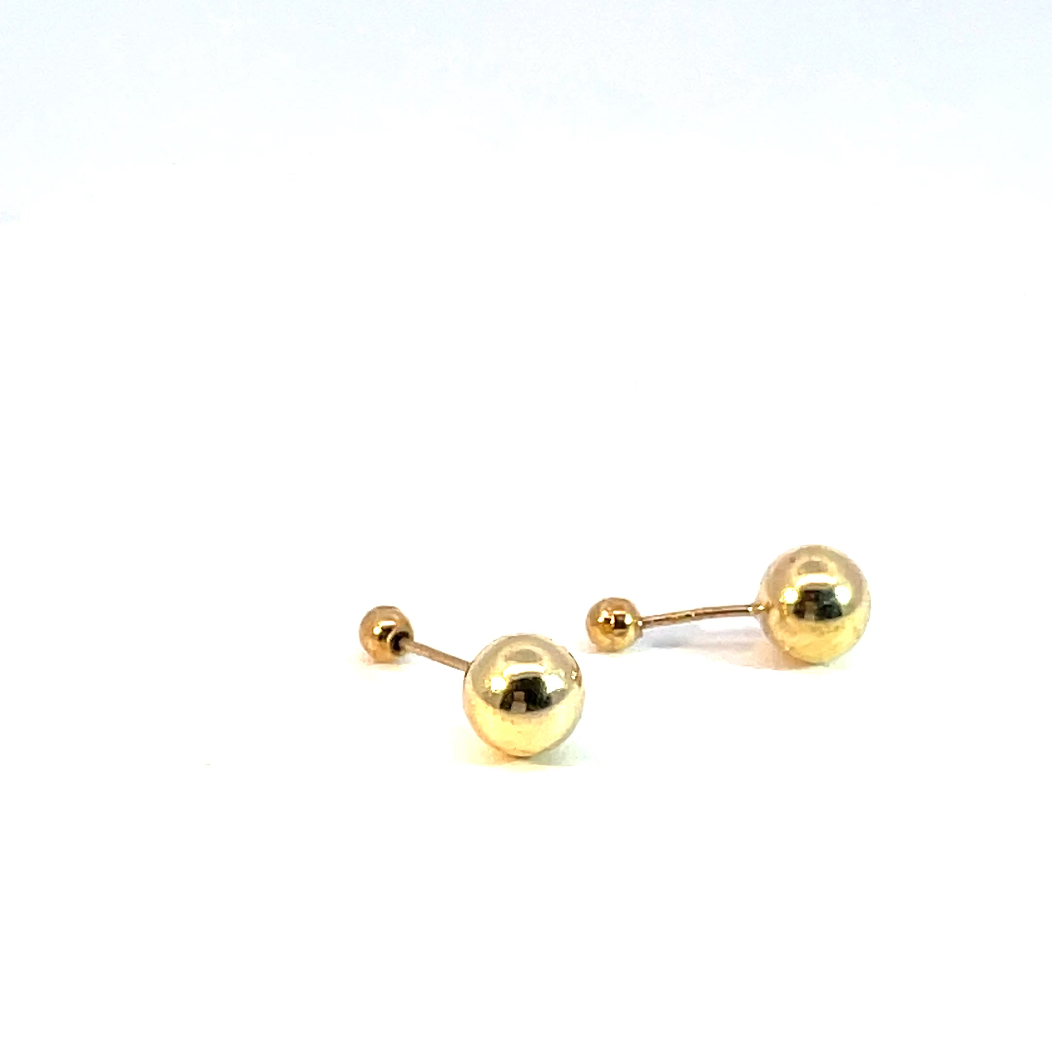 Broquel de oro 10k Esfera bola lisa 5mm - Imagen 2
