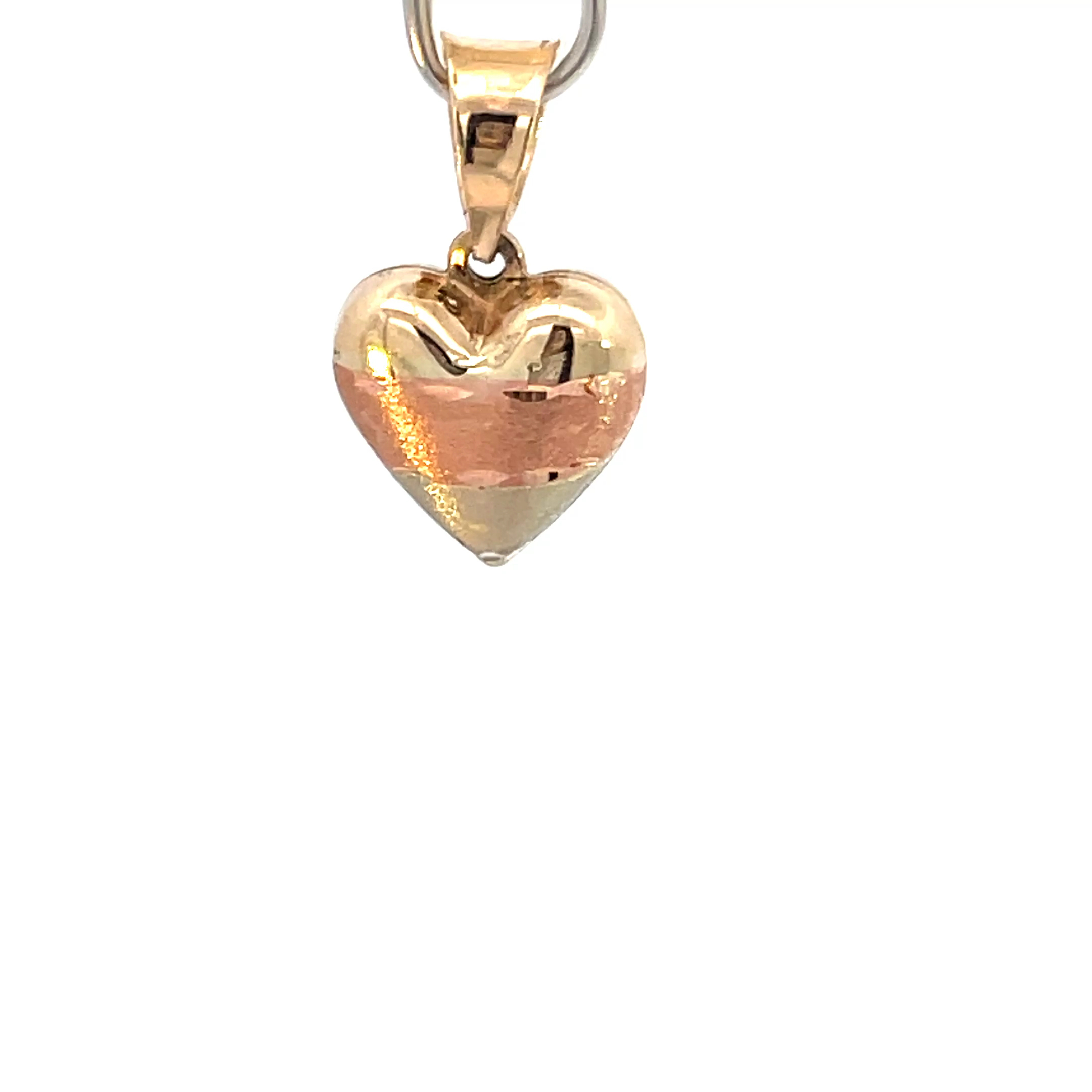Dije de oro 10k Corazón globo diamantado