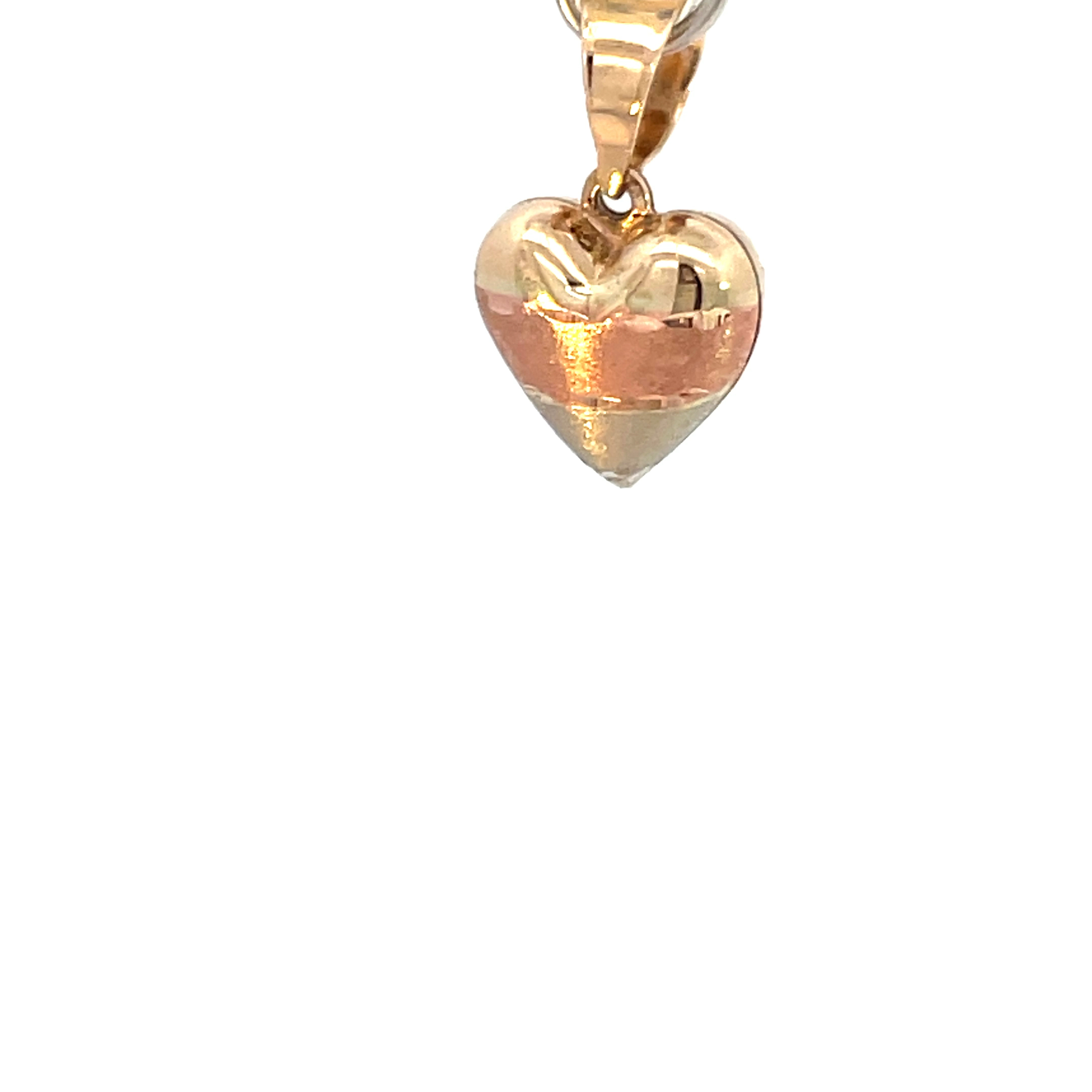Dije de oro 10k Corazón globo diamantado - Imagen 3