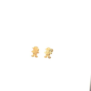 Broquel de oro 10k Niño 6mm