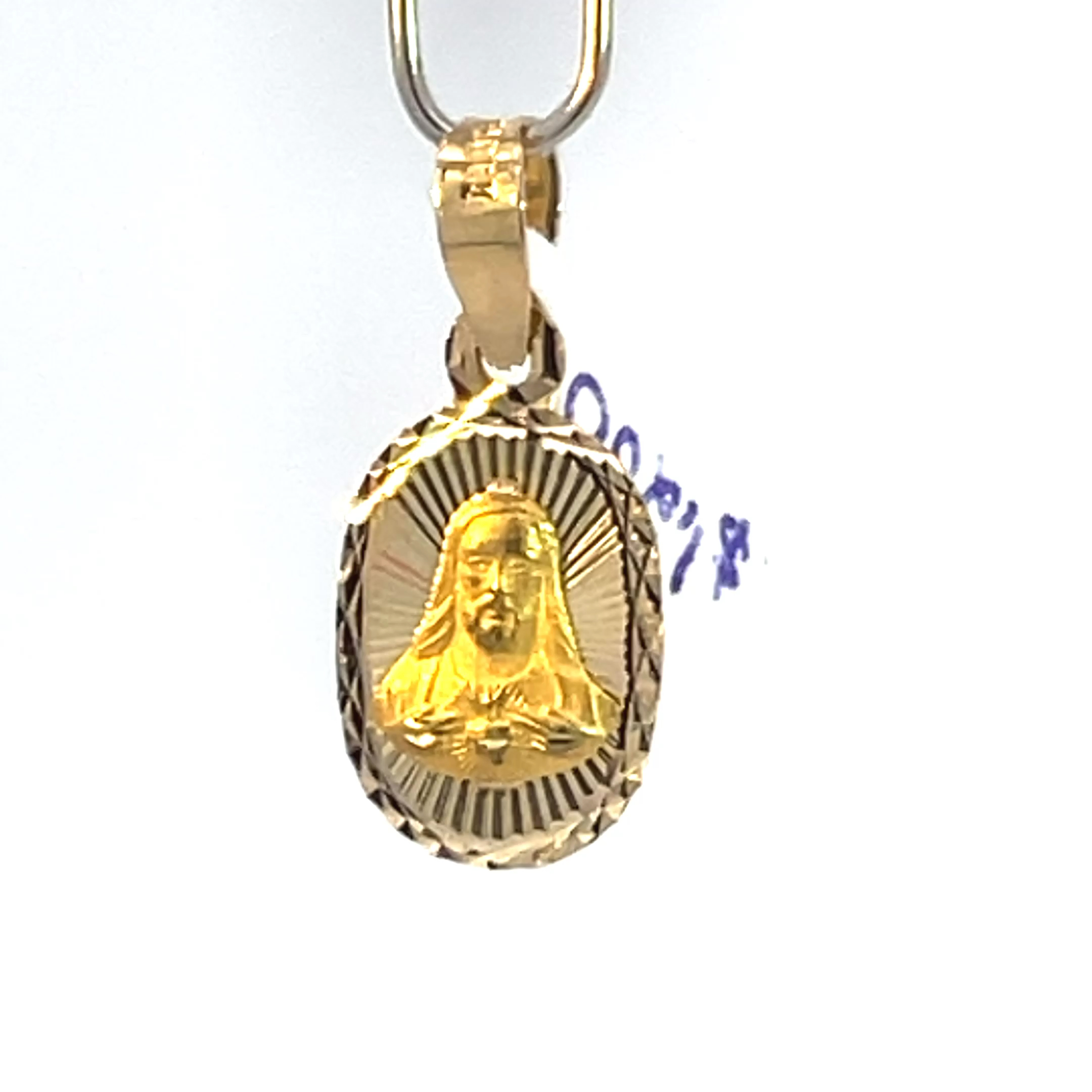 Dije de oro 10k Medalla Sagrado corazón de Jesús