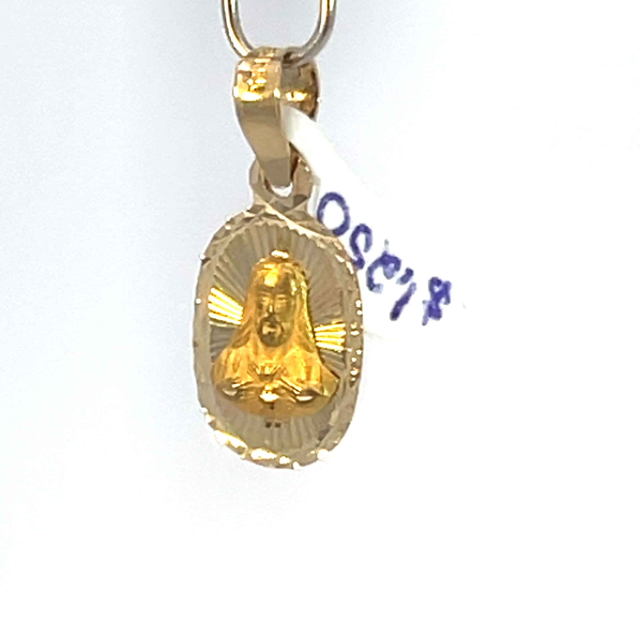 Dije de oro 10k Medalla Sagrado corazón de Jesús - Imagen 3