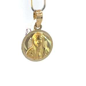 Dije de oro 10k Medalla Virgen de Guadalupe