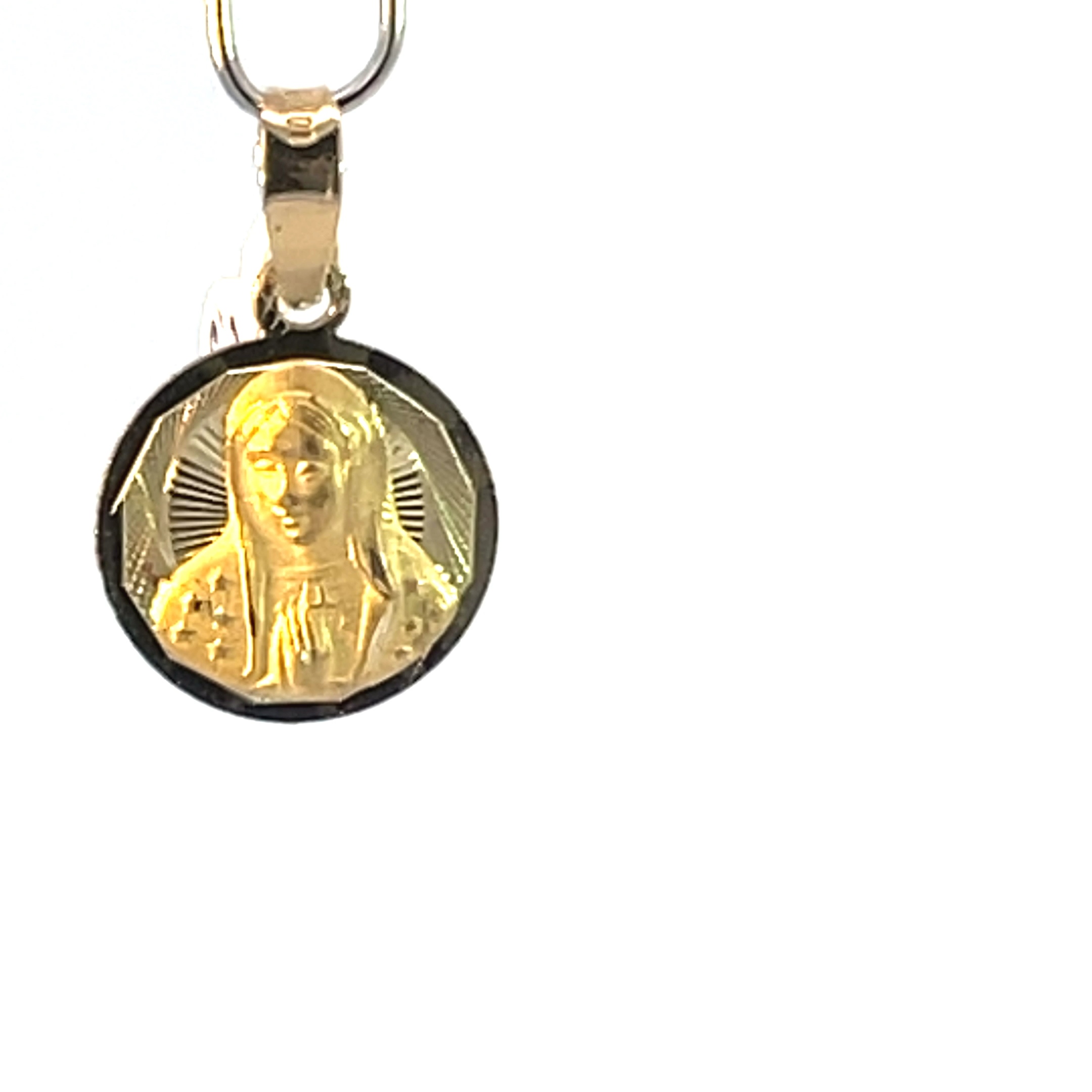Dije de oro 10k Medalla Virgen de Guadalupe - Imagen 3