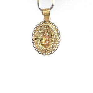 Dije de oro 10k Medalla Virgen de Guadalupe