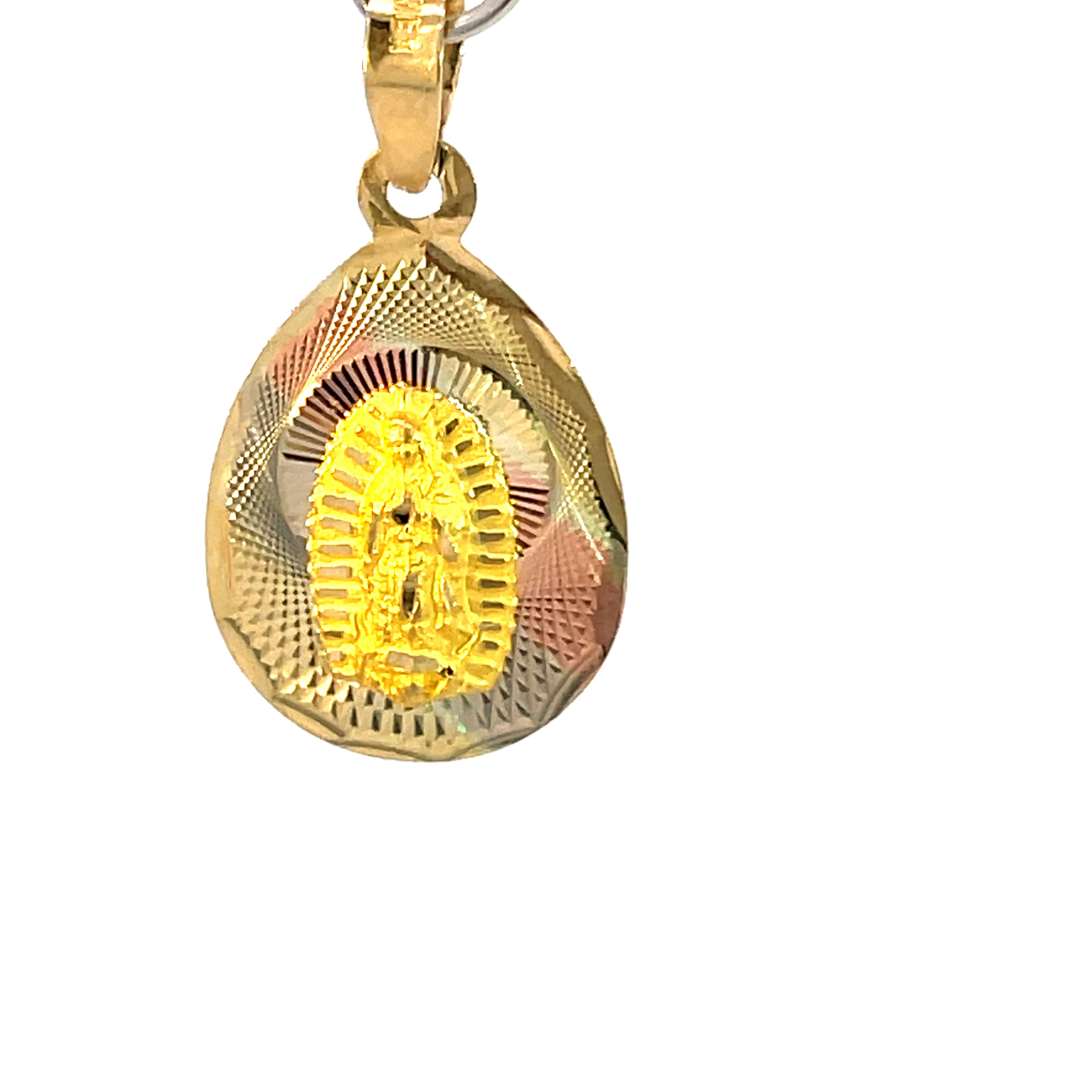 Dije de oro 10k Medalla Virgen de Guadalupe - Imagen 3