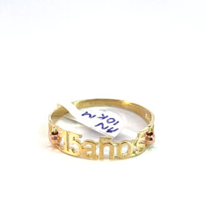 Anillo oro 10k XV años
