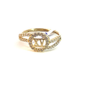 Anillo oro 10K XV años