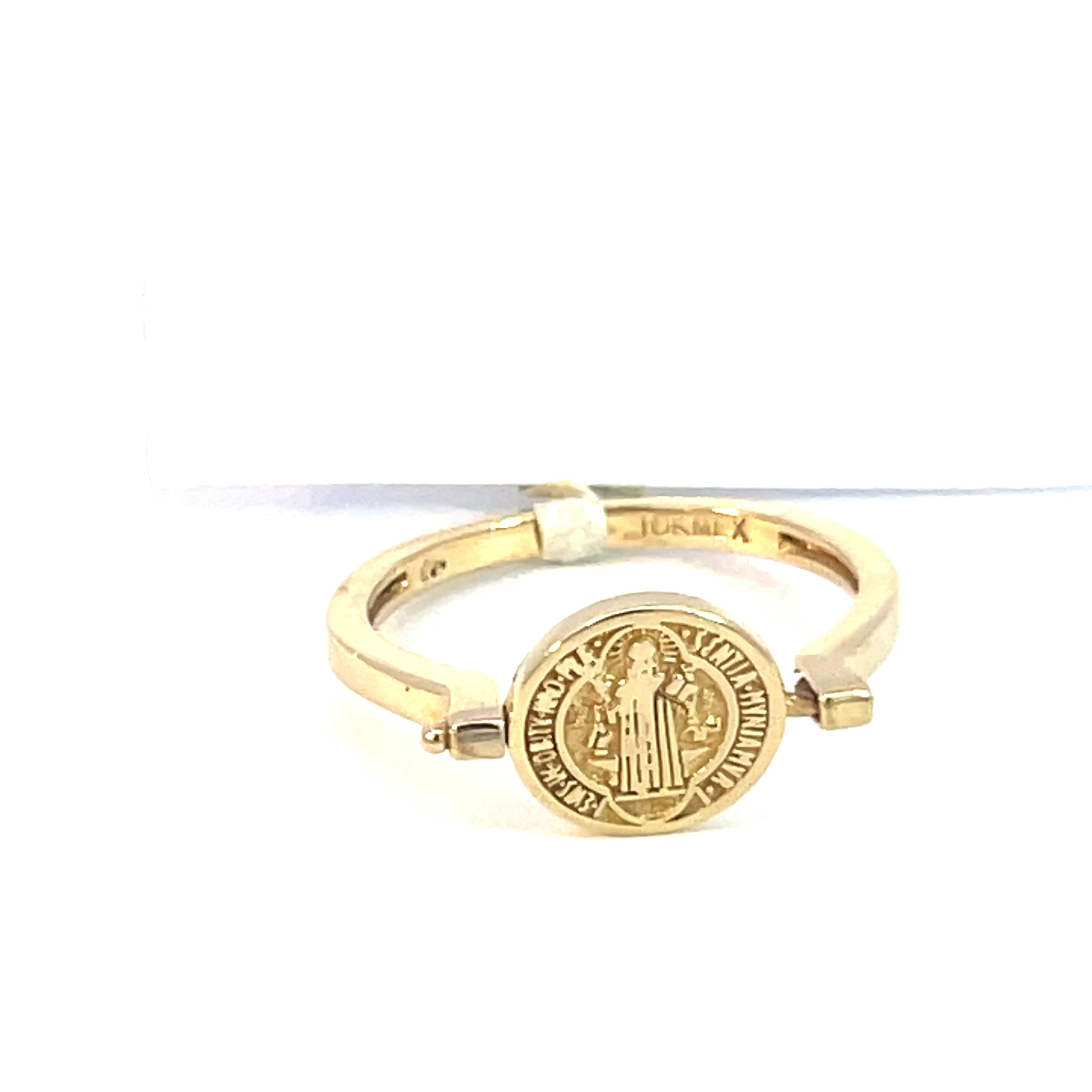Anillo oro 10k San benito - Imagen 3