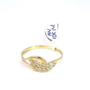 Anillo de oro 10k Clásico con piedras