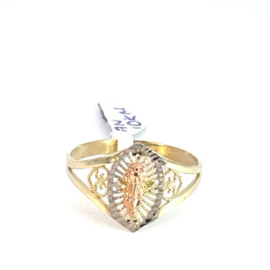 Anillo de oro 10k Virgen de Guadalupe