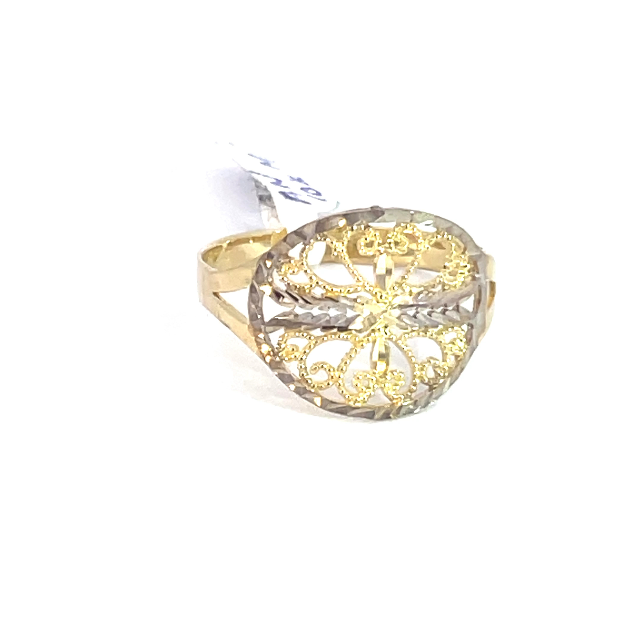 Anillo de oro 10k Imperial con calado floral - Imagen 2