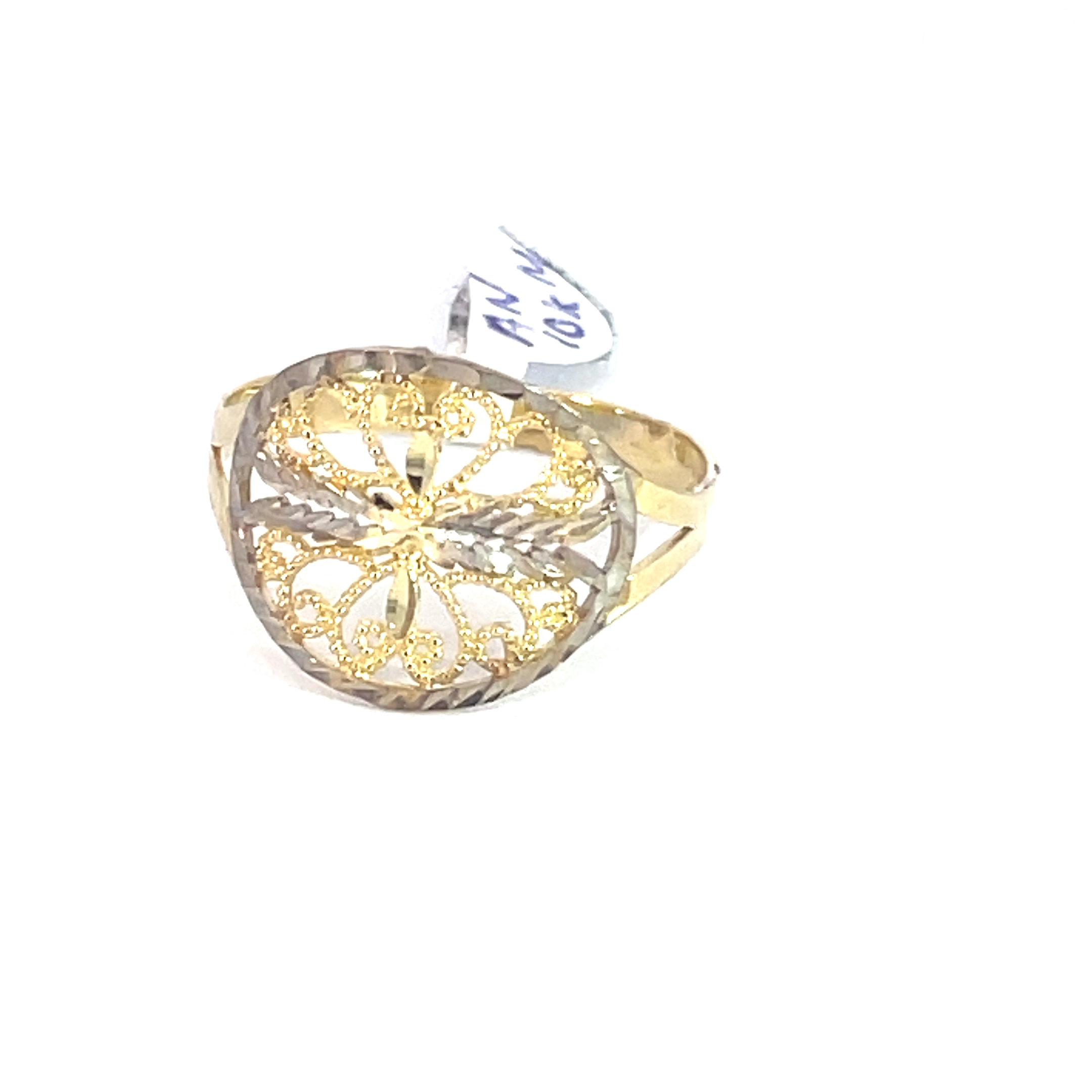 Anillo de oro 10k Imperial con calado floral - Imagen 3