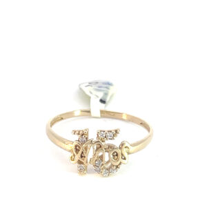 Anillo de oro 10k 15 años con piedras