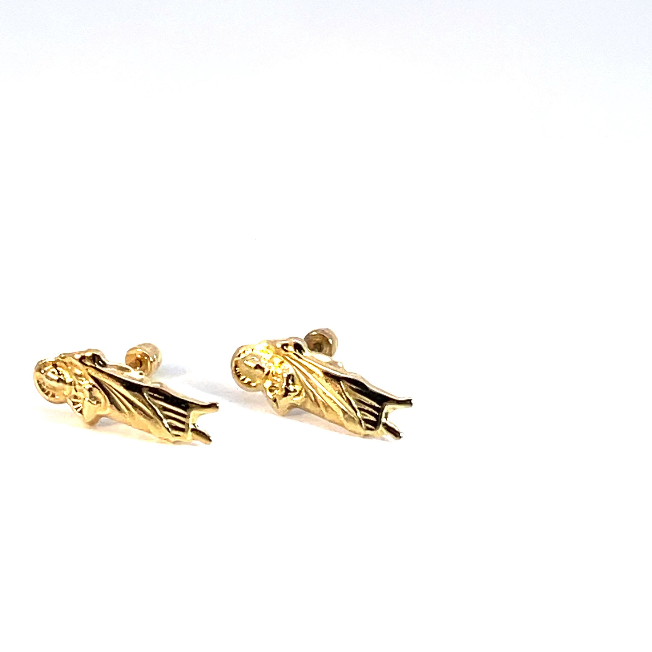 Broquel de oro 10k San Judas Tadeo 13mm - Imagen 3