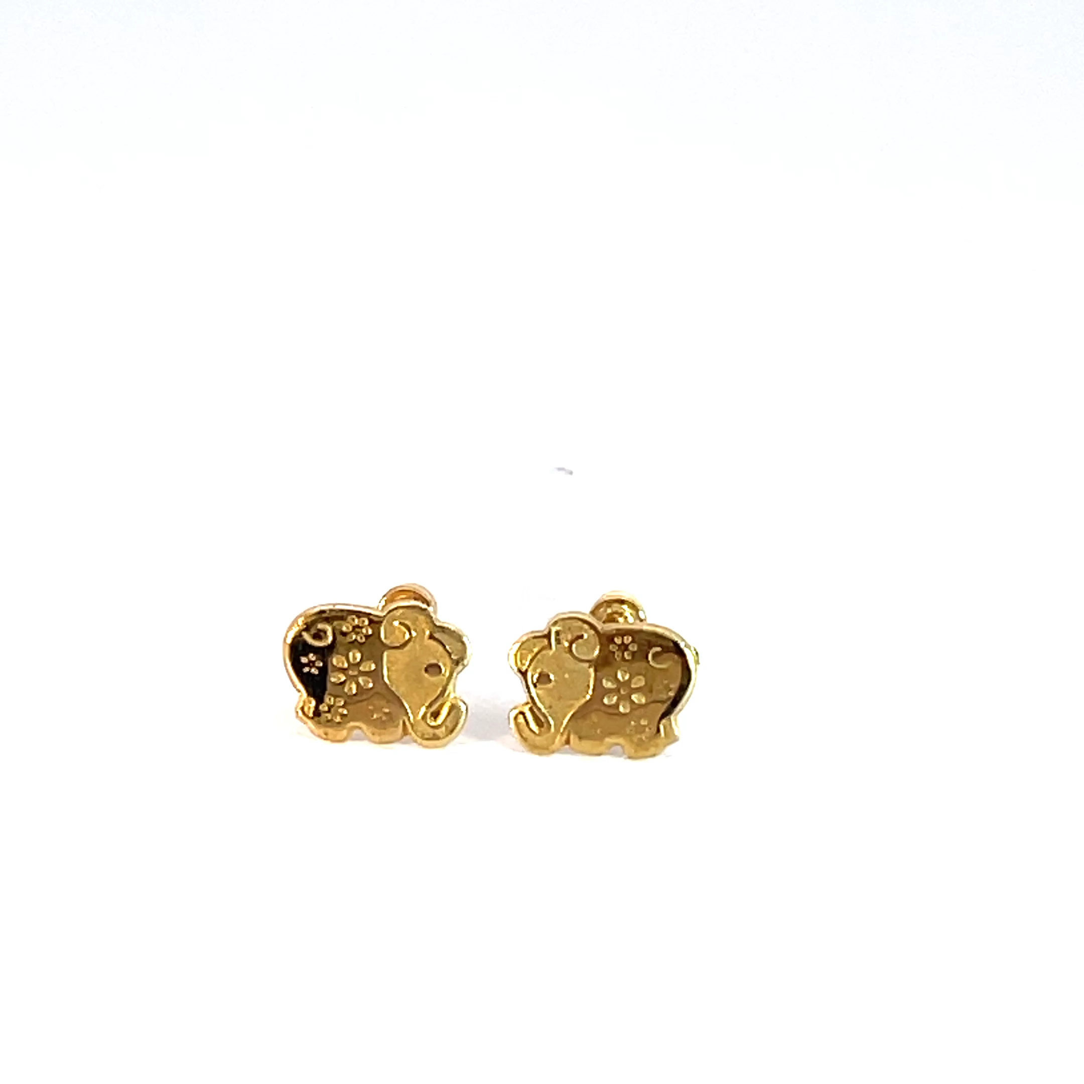 Broquel de oro 10k Elefante 5mm