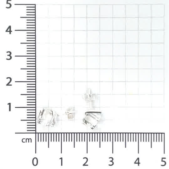 Broquel de plata Sin bisel con piedra mágica cubo 6mm - Imagen 6
