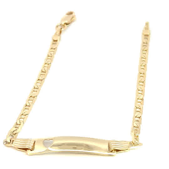 Esclava de oro 10k Gucci corazón calado - Imagen 4