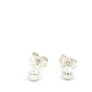 Broquel de plata Esfera lisa 4mm