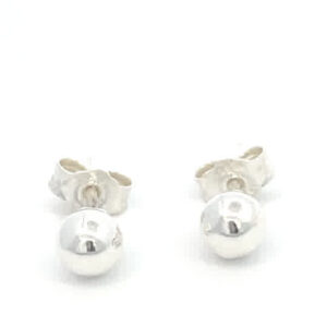 Broquel de plata Esfera lisa 5mm