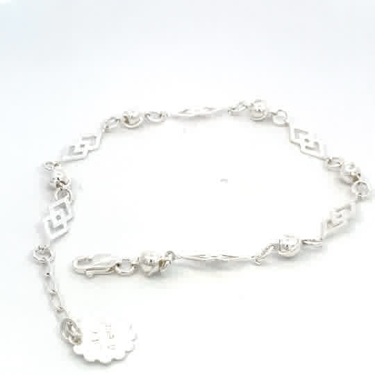 Pulso de plata Encanto de rombos - Imagen 2