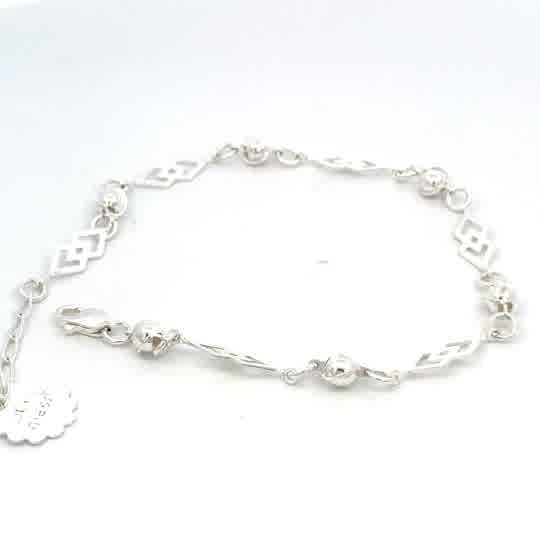 Pulso de plata Encanto de rombos - Imagen 3