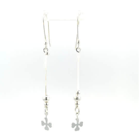 Aretes de plata Línea Viva Trébol - Imagen 2