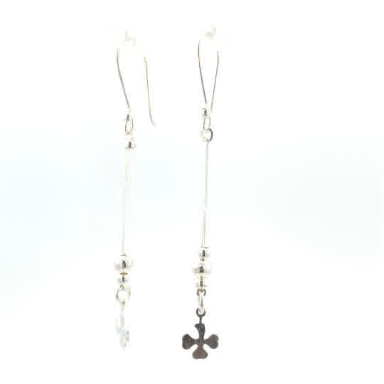 Aretes de plata Línea Viva Trébol - Imagen 3