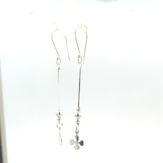 Aretes de plata Línea Viva Trébol - Imagen 4