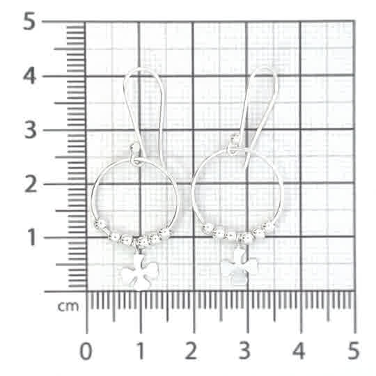Aretes de plata Aros de trébol encantado - Imagen 6