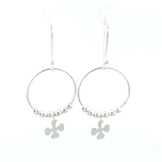 Aretes de plata Aros de trébol encantado