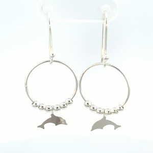 Aretes de plata Aros Delfín