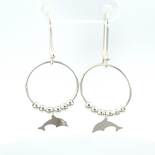 Aretes de plata Aros Delfín