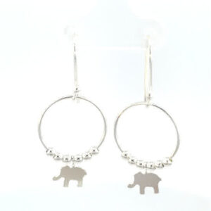Aretes de plata Aros Elefante de la suerte