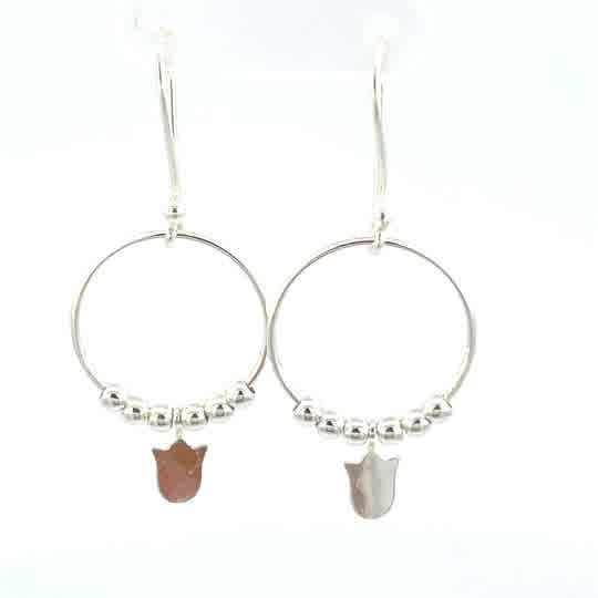 Aretes de plata Aros tulipán