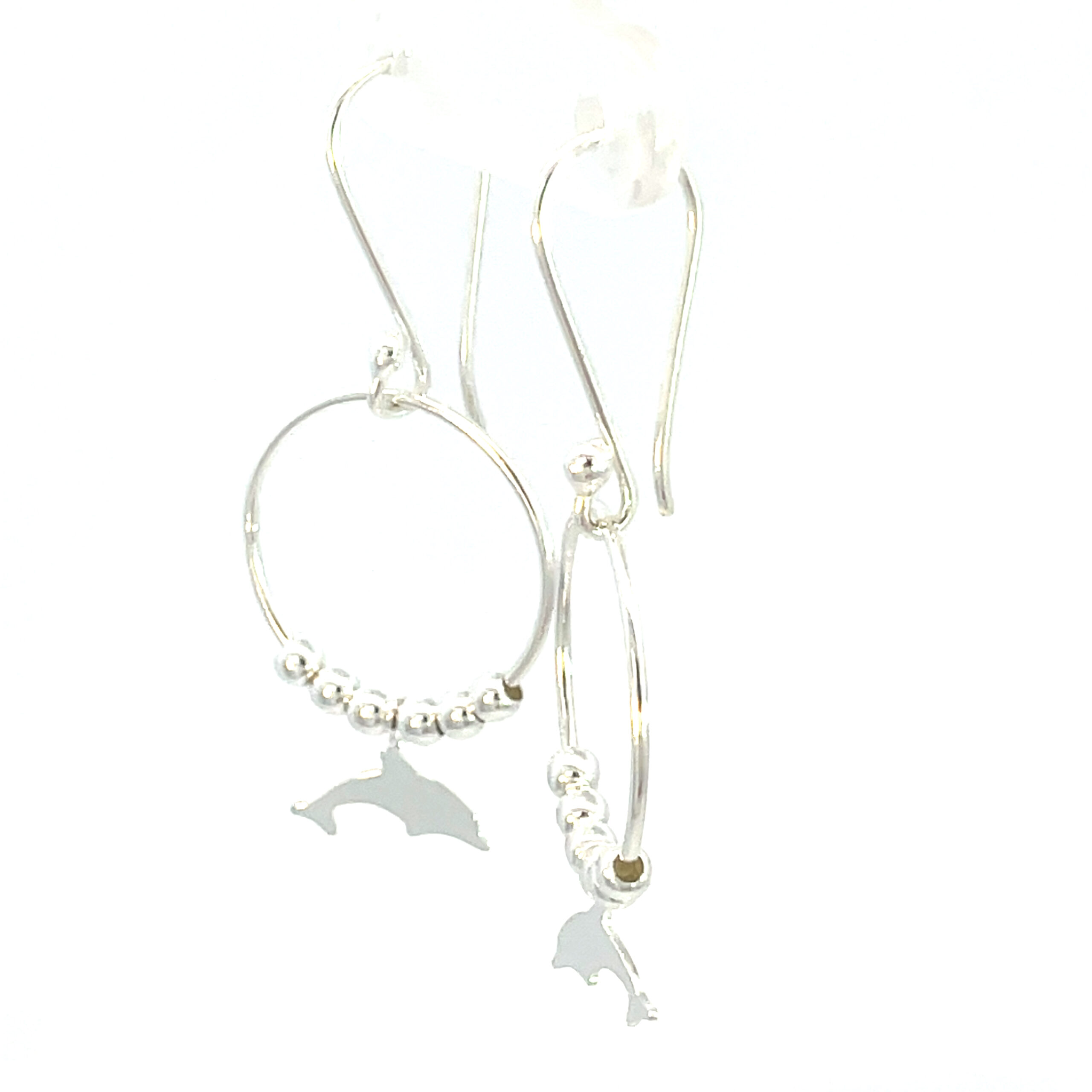 Aretes de plata Aros Delfín - Imagen 3